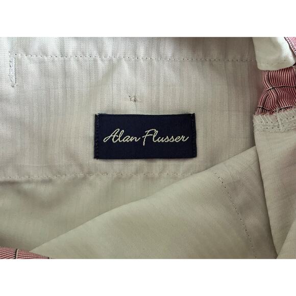 Alan Flusser Checkered Print Shorts Size 38 Mens Light Pink Golf Casual - Picture 5 of 8